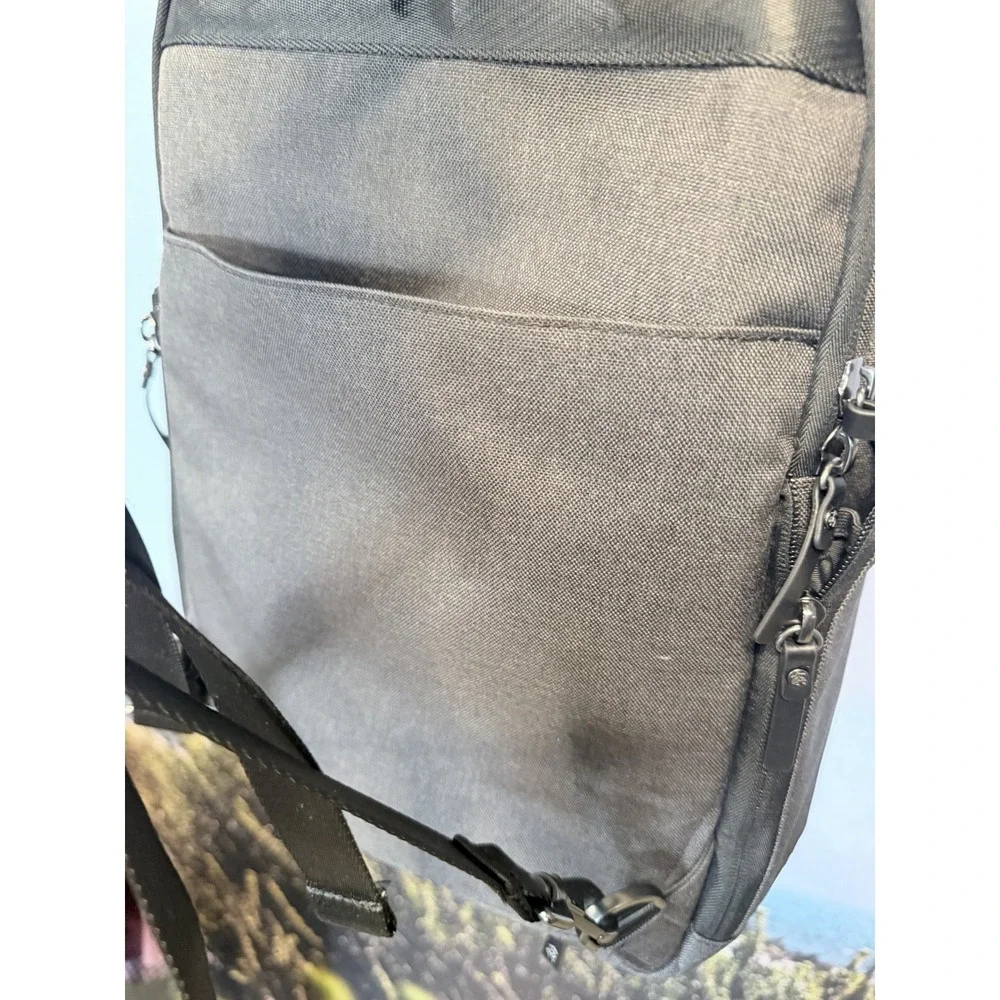 Brooks Brothers BB18821 Grant Dual-Handle Backpack -Charcoal Grey & Black-New